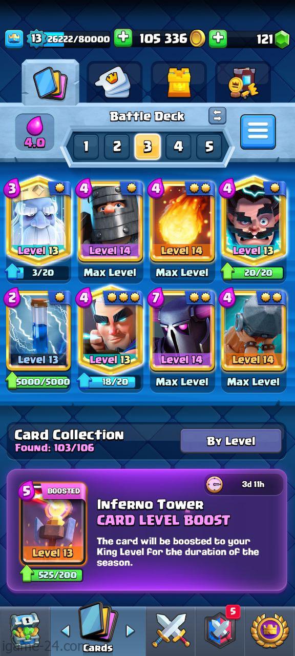 LVL13 WITH 15MAXED CARD25