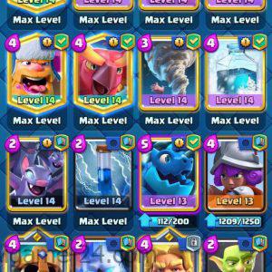 ROYALE LVL37 WITH 10MAXED CARD