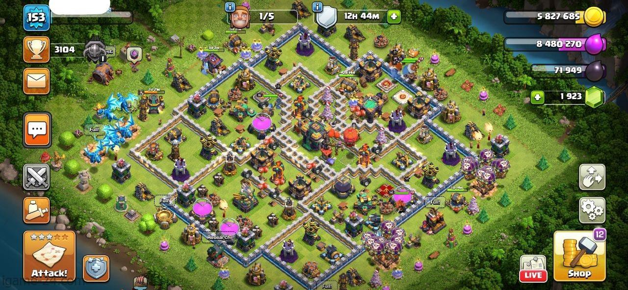 IMG ۲۰۲۳۰۸۲۱ ۱۱۲۸۱۸ min min COC TOWN HALL 14 WITH 2K GEMS | LEVEL153 | KB46 AQ54 GW19 RC16