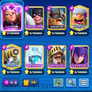ROYALE LEVEL42 WITH 17MAXED CARD