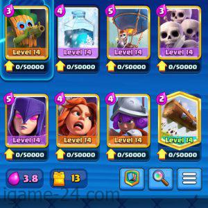 ROYALE LEVEL39 WITH 13MAXED CARD
