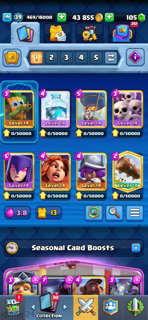 ROYALE LEVEL39 WITH 13MAXED CARD