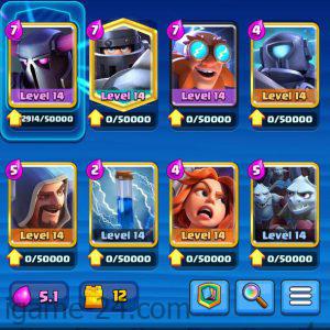 ROYALE LEVEL36 WITH 8MAXED CARD AND 229K GOLD