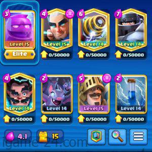 ROYALE LEVEL54 WITH 73MAXED CARD