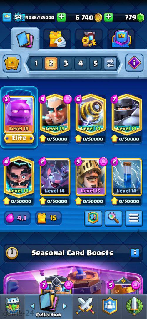 ROYALE LEVEL54 WITH 73MAXED CARD