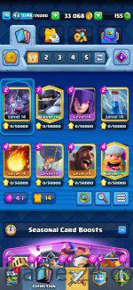 ROYALE LEVEL43 WITH 16MAXED CARD AND 68EMOTE