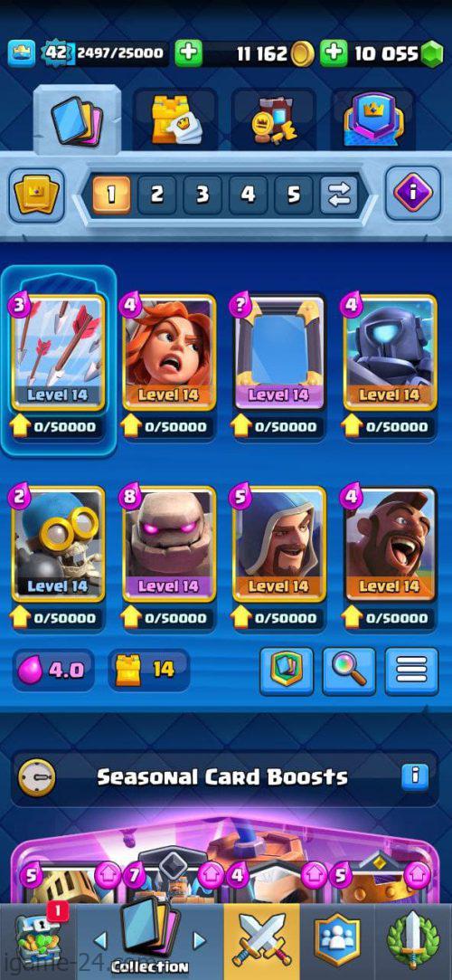 ROYALE LEVEL42 WITH 24MAXED CARD