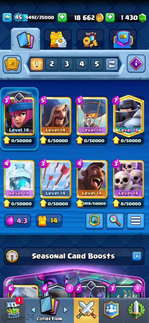 ROYALE LEVEL45 WITH 23MAXED CARD