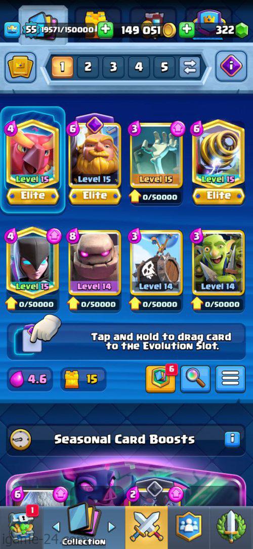ROYALE LEVEL55 WITH 94MAXED CARD