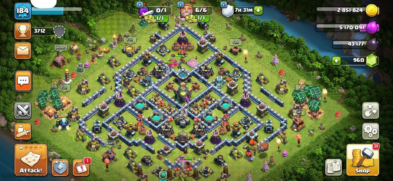 IMG ۲۰۲۳۱۱۰۱ ۰۹۱۴۱۰ min min COC TOWN HALL 14 | LEVEL184 | KB60 AQ70 GW41 RC12