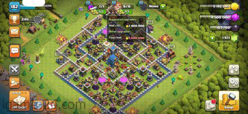COC TOWN HALL 12 FULLY MAX WITH 2K GEMS | LEVEL182 | KB65 AQ65 GW40