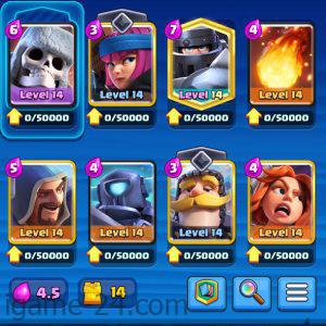 ROYALE LEVEL43 WITH 22MAXED CARD AND 3K GEMS