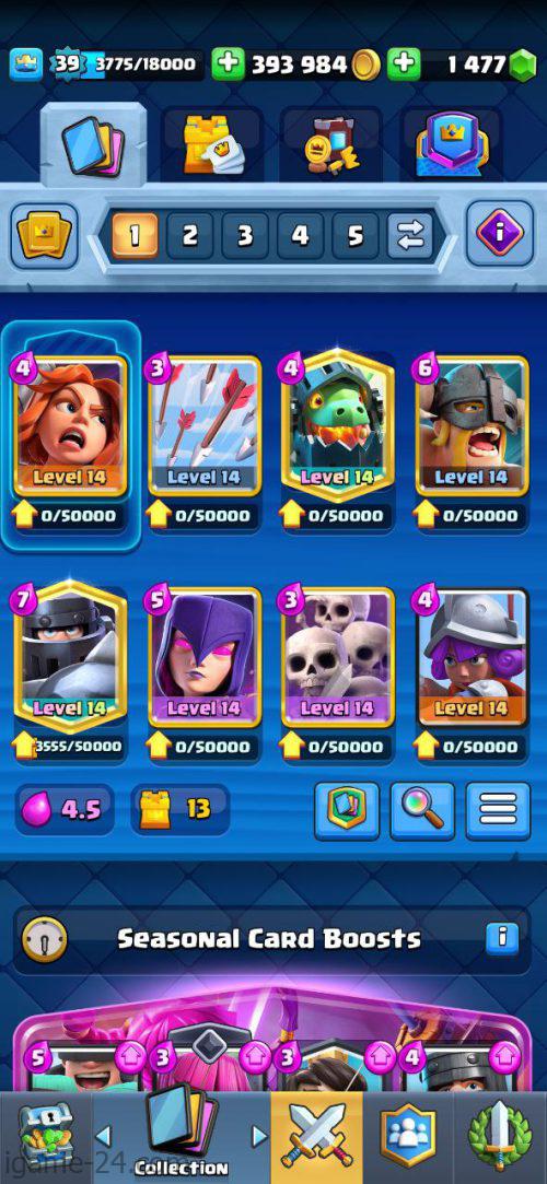ROYALE LEVEL39 WITH 13MAXED CARD AND 393K GOLD
