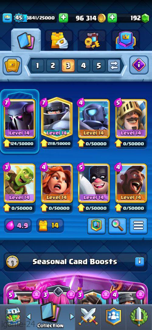 ROYALE LEVEL45 WITH 22MAXED CARD