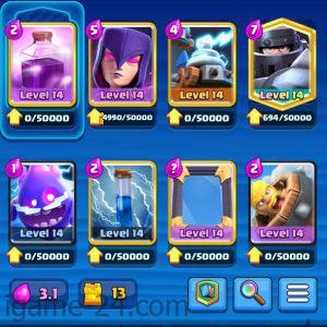 ROYALE LEVEL41 WITH 16MAXED CARD AND 300K GOLD