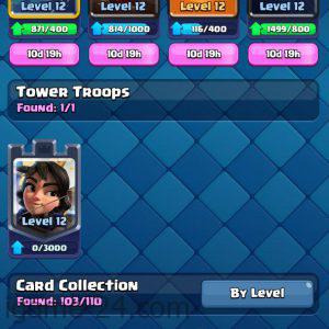 ROYALE LEVEL34 WITH 4MAXED CARD AND 210K GOLD