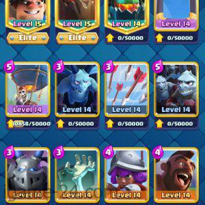 ROYALE LEVEL52 WITH 61MAXED CARD AND 521K GOLD
