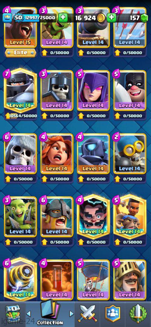 ROYALE LEVEL50 WITH 41MAXED CARD