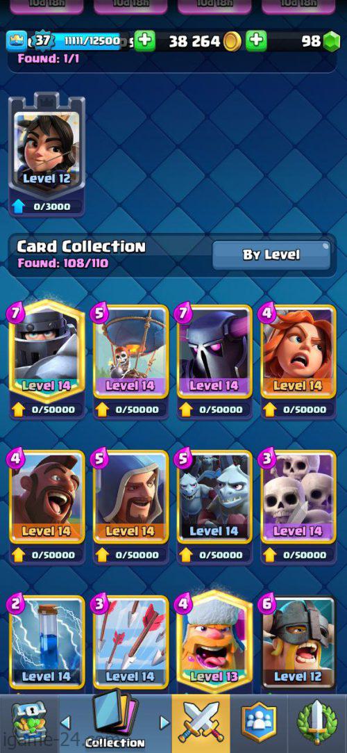 ROYALE LEVEL37 WITH 11MAXED CARD