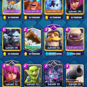 ROYALE LEVEL46 WITH 29MAXED CARD AND 67 EMOTE