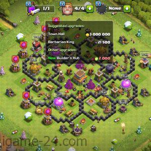 COC TOWN HALL 8 FULLY MAX | LEVEL61 | KB16