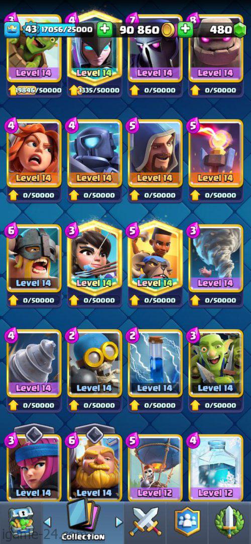 ROYALE LEVEL43 WITH 20MAXED CARD