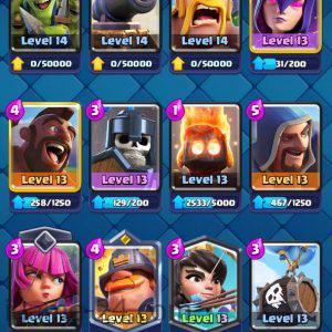 ROYALE LEVEL50 WITH 35MAXED CARD AND 1M GOLD