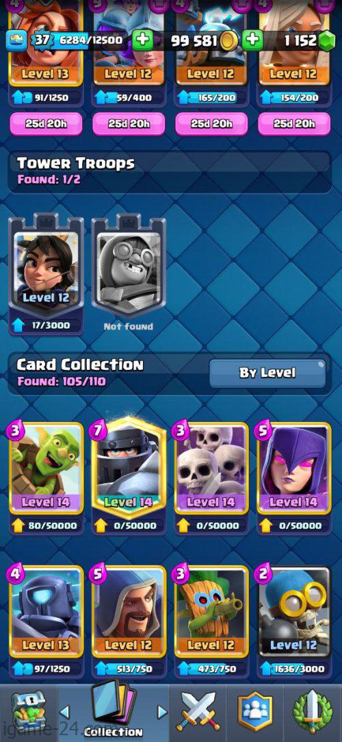 ROYALE LEVEL37 WITH 6MAXED CARD