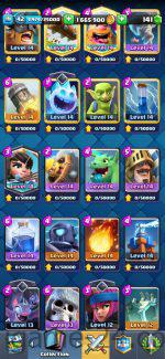 ROYALE LEVEL42 WITH 27MAXED CARD AND 1M GOLD