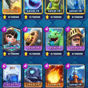 ROYALE LEVEL42 WITH 27MAXED CARD AND 1M GOLD