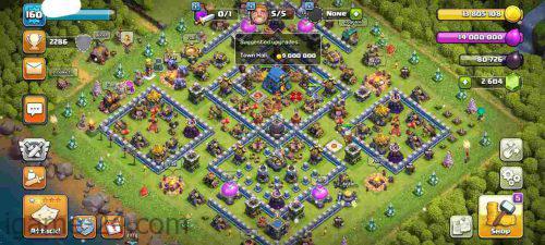 COC TOWN HALL 12 FULLY MAX WITH 2K GEMS | LEVEL160 | KB65 AQ65 GW40