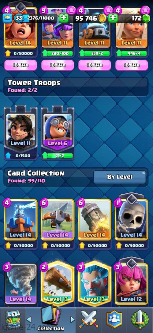 ROYALE LEVEL33 WITH 8MAXED CARD