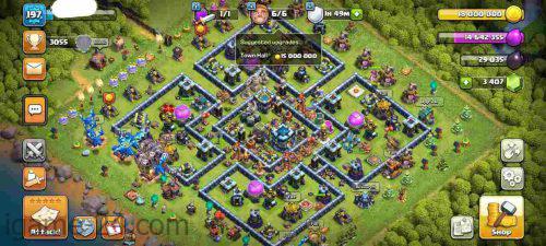 COC TOWN HALL 13 FULLY MAX WITH 3K GEMS | LEVEL197 | KB75 AQ75 GW50 RC25