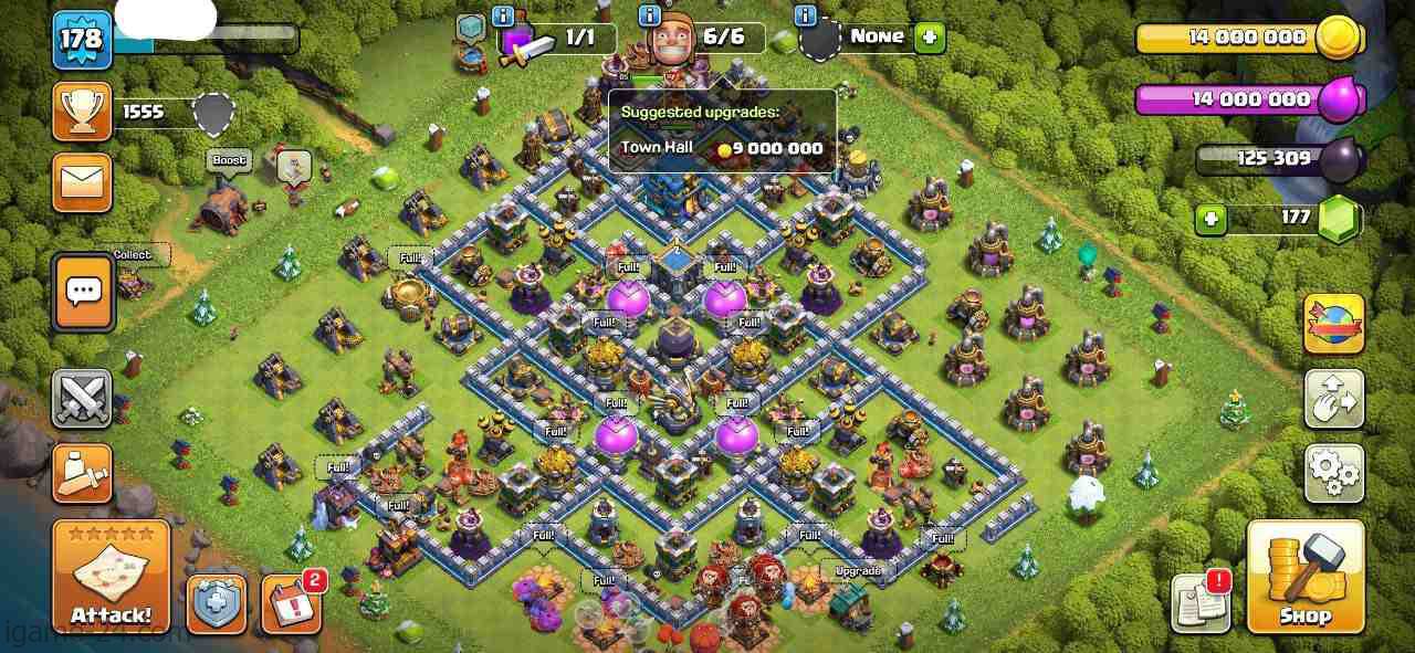 IMG ۲۰۲۴۰۴۱۴ ۱۲۱۲۱۸ min COC TOWN HALL 12 FULLY MAX | LEVEL178 | KB65 AQ65 GW40
