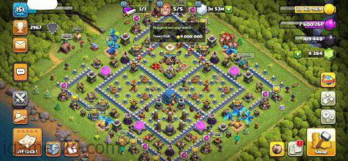 COC TOWN HALL 12 FULLY MAX WITH 4K GEMS | LEVEL151 | KB65 AQ65 GW40