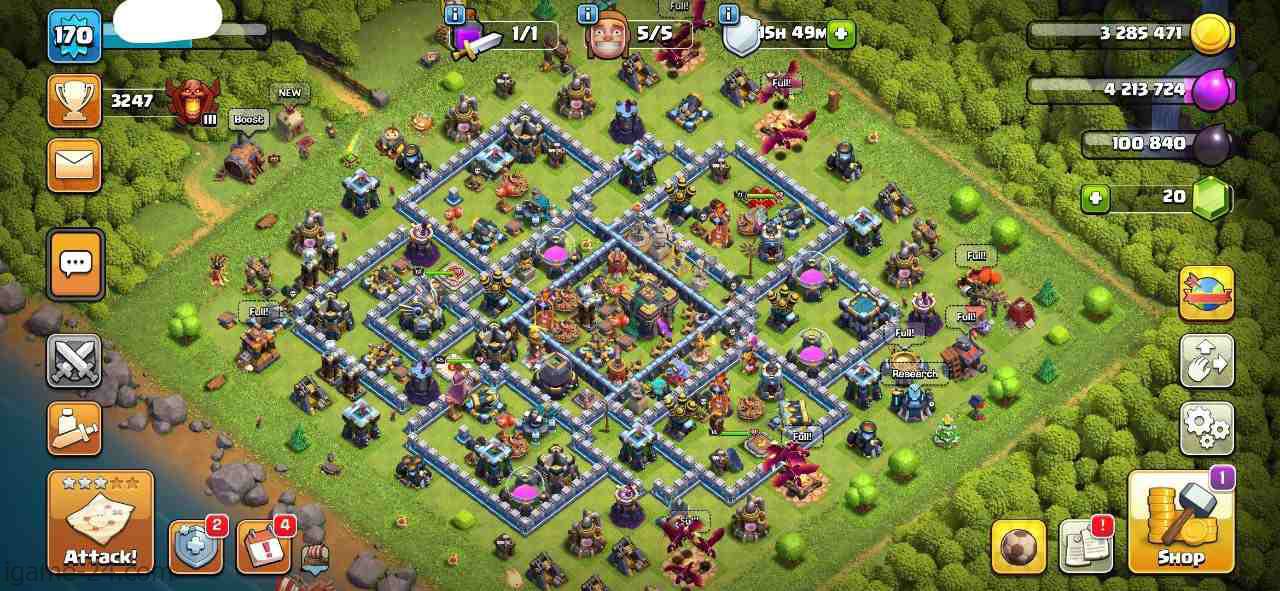 IMG ۲۰۲۴۰۵۲۱ ۱۲۲۶۲۳ min COC TOWN HALL 14 | LEVEL170 | KB61 AQ71 GW45 RC14