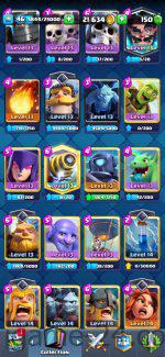ROYALE LEVEL46 WITH 26MAXED CARD AND 21K GOLD