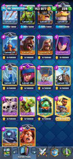 ROYALE LEVEL46 WITH 13MAXED CARD AND 153K GOLD