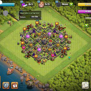 COC TOWN HALL 9 FULLY MAX WITH 2K GEMS | LEVEL81 | KB30 AQ30